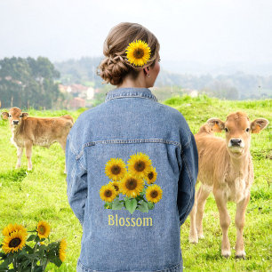 Sonnenblumen Jeansjacke Blossom