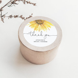 Sonnenblumen-Junggesellinnen-Abschied klassischer  Runder Aufkleber