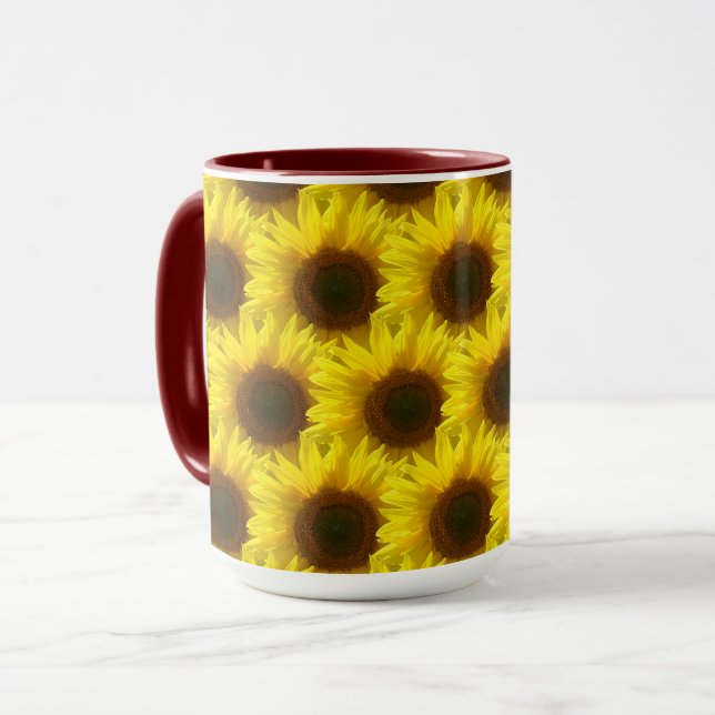 Sonnenblumen Kaffeecup Tasse (Vorderseite Links)