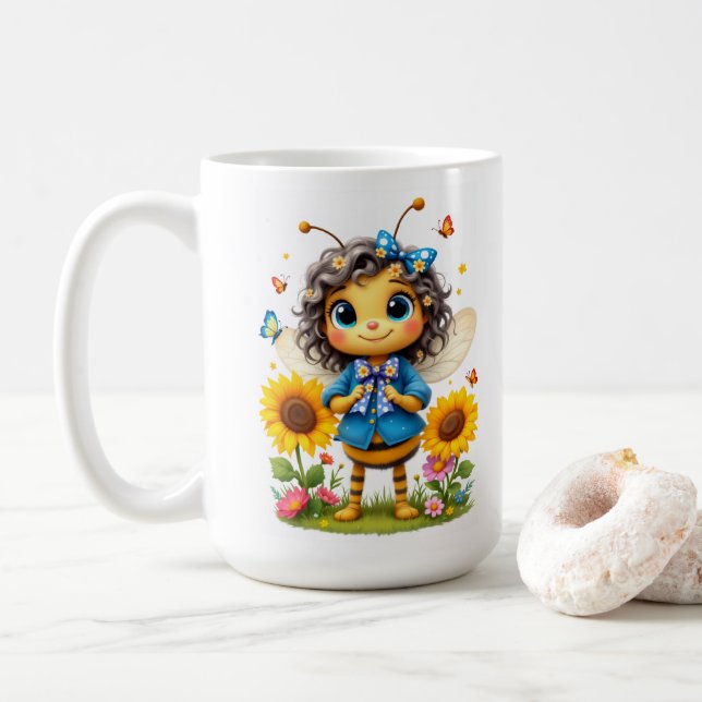 Sonnenblumen Kaffeetasse (Mit Donut)