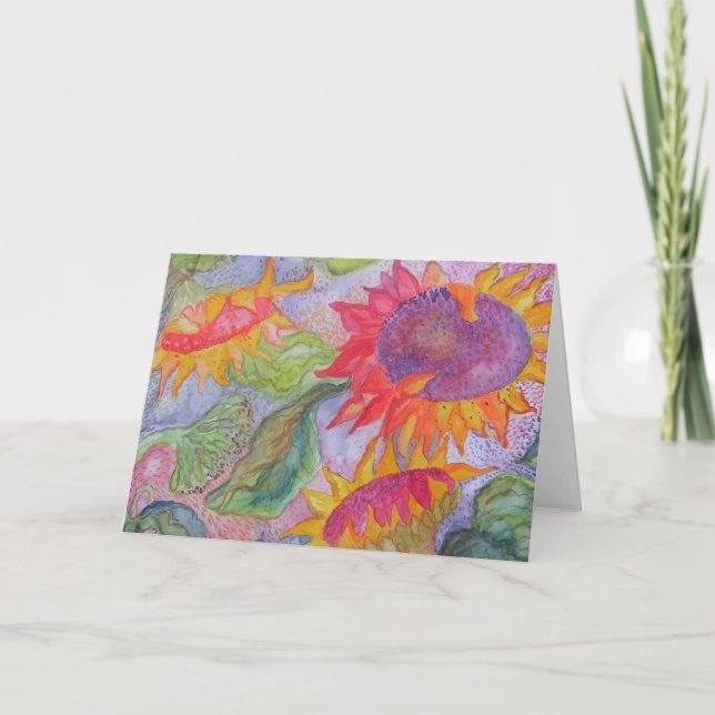 "Sonnenblumen " Karte (Vorderseite)