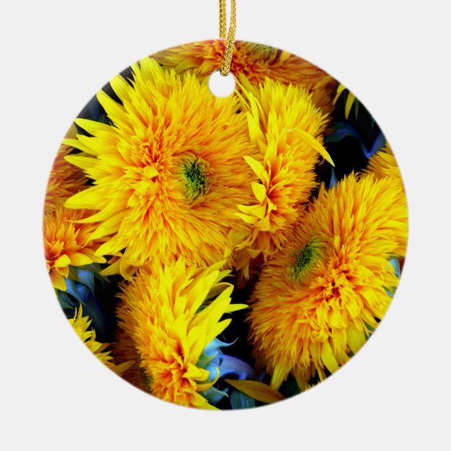 Sonnenblumen Keramik Ornament (Vorne)