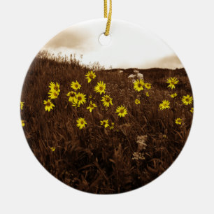 Sonnenblumen Keramik Ornament