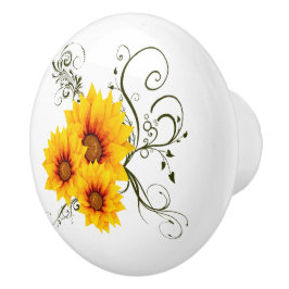 Sonnenblumen Keramikknauf