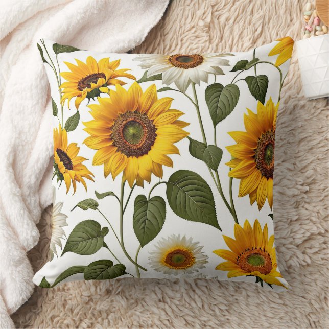 Sonnenblumen Kissen (Decke)