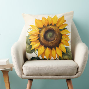 Sonnenblumen Kissen - Großes Naturinspiriertes Dek