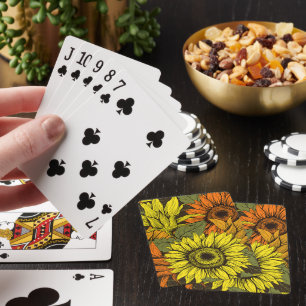Sonnenblumen Klassische Spielkarten
