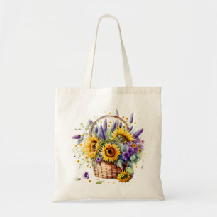 Sonnenblumen-Korb-Tasche Tragetasche