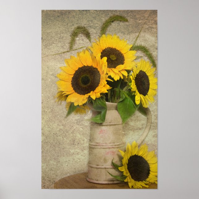 Sonnenblumen Kraft Poster (Vorne)
