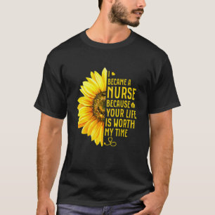 Sonnenblumen-Krankenschwester Niedlich Pflegende M T-Shirt