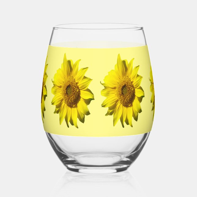 Sonnenblumen Kruste. Hintergrundfarbe Weinglas Ohne Stiel (Links)