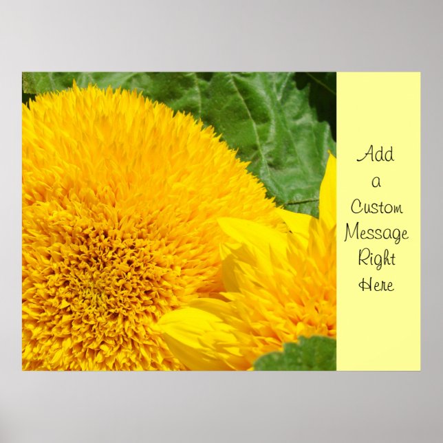Sonnenblumen-Kunst Benutzerdefinierte Meldung druc Poster (Vorne)