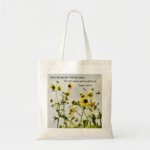 Sonnenblumen Kunst mit Schrift Tote Tasche