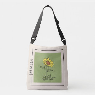 Sonnenblumen Kunst - Umhängetasche Tragetaschen Mit Langen Trägern