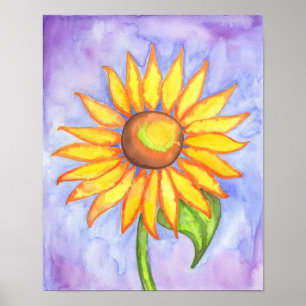 Sonnenblumen-Kunstposter-Druck Poster