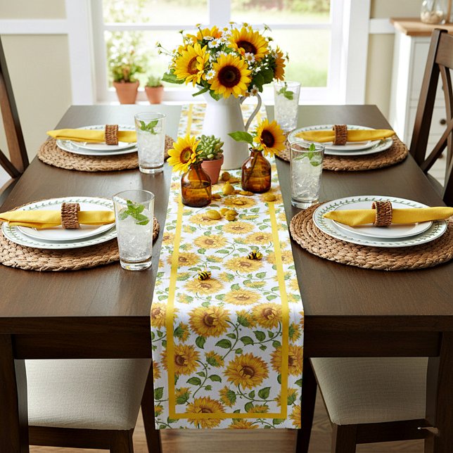 Sonnenblumen Kurzer Tischläufer (Von Creator hochgeladen)