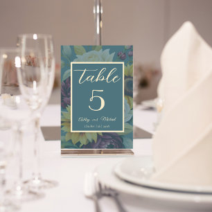 Sonnenblumen-Land Eleganz Hochzeit Tischnummer