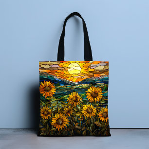Sonnenblumen-Land-Sonnenuntergang-Bauernhaus-Gesch