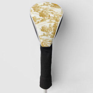 Sonnenblumen-Land Vintage Gelb Toile (6) Golf Headcover