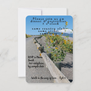 Sonnenblumen Land westliche Bergstraße lässiger Ti RSVP Karte