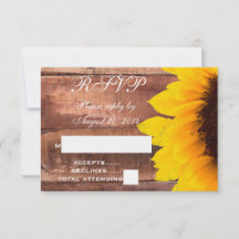 Sonnenblumen Landhochzeit Antwort bitte