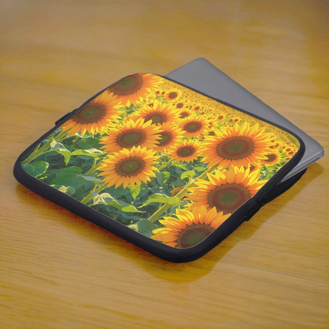 Sonnenblumen Laptop-Hülle Laptopschutzhülle (Laptop sleeve with sunflowers)