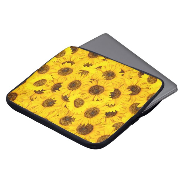 Sonnenblumen Laptopschutzhülle (Vorne Oben)