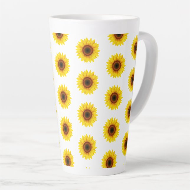 Sonnenblumen Latte Tasse (Rechte Ecke)