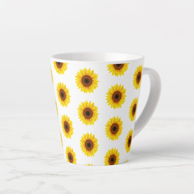 Sonnenblumen Latte Tasse (Rechte Ecke)
