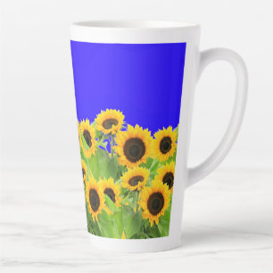 Sonnenblumen Latte Tasse Ukraine Flaggenfarben - U
