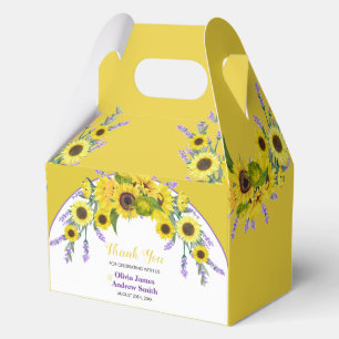 Sonnenblumen & Lavendel Vintage Florale Hochzeit   Geschenkschachtel