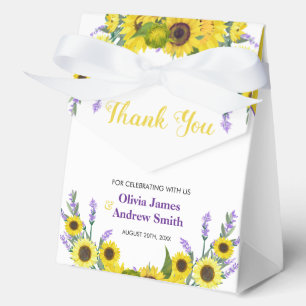 Sonnenblumen & Lavendel Vintage Florale Hochzeit   Geschenkschachtel