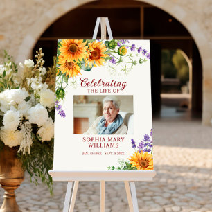 Sonnenblumen & Lavender Foto Gedenkposter Poster