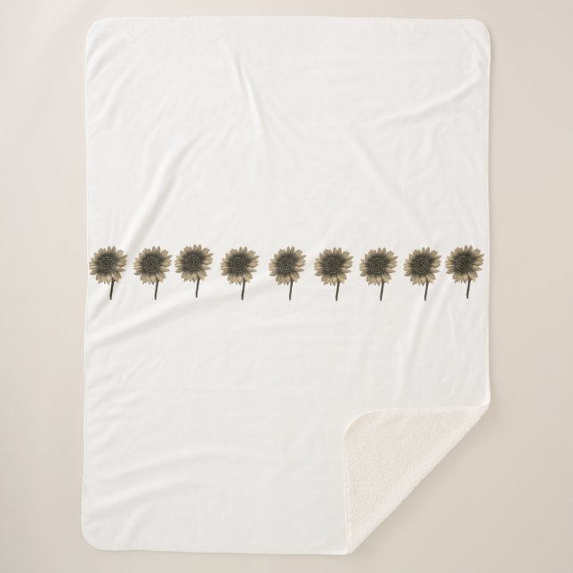 Sonnenblumen, leben, lachen, Liebe Sherpadecke (Vorderseite)