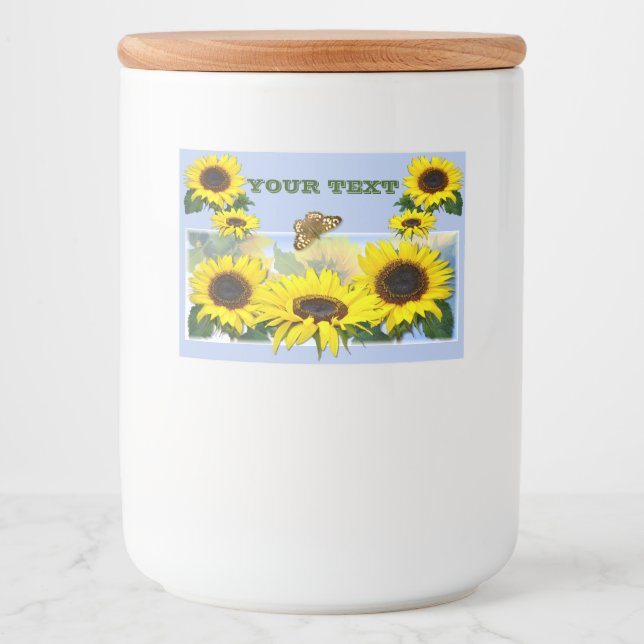 Sonnenblumen Lebensmitteletikett (Vorderseite)