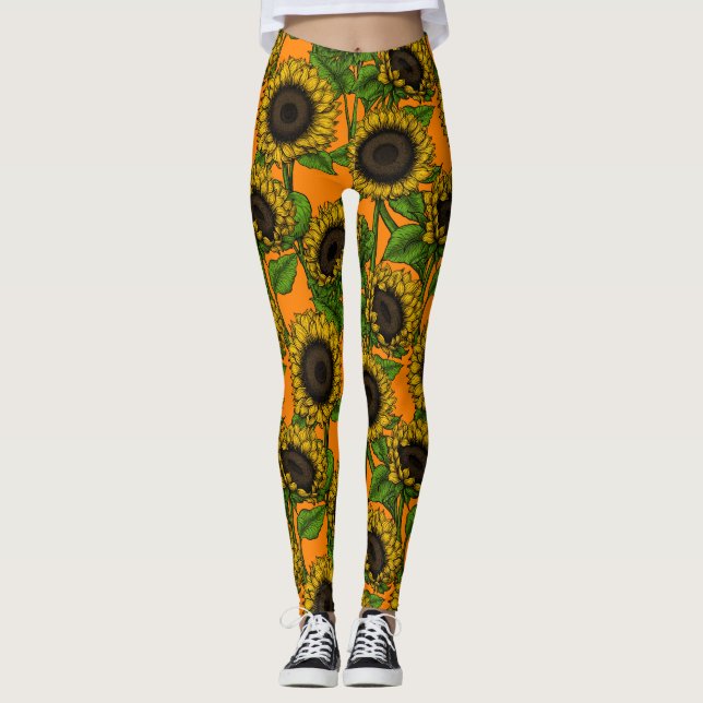 Sonnenblumen Leggings (Vorderseite)