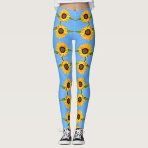 Sonnenblumen Leggings Blue Sky