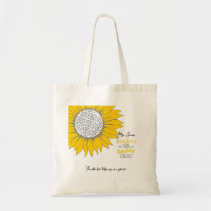 Sonnenblumen-Lehrer-Pflanzensamen-Geschenkbuch Tragetasche