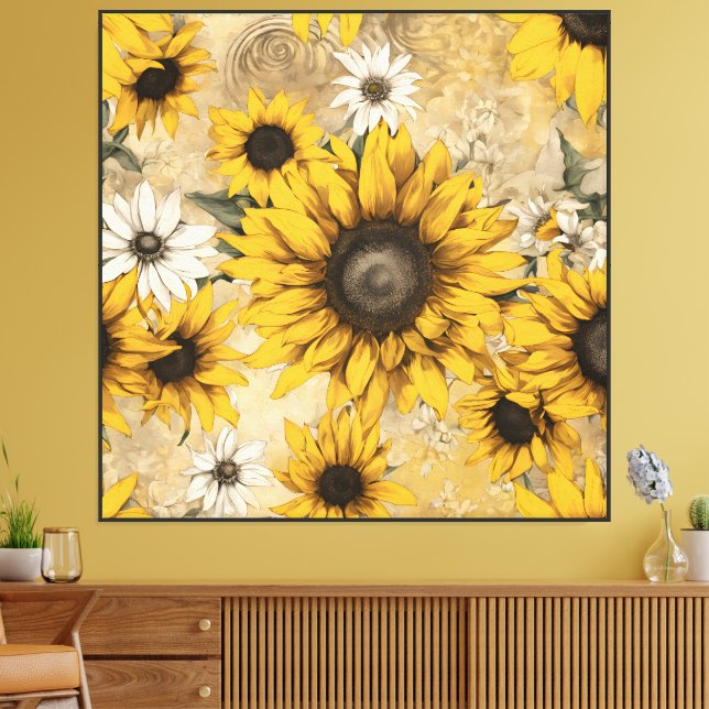 Sonnenblumen Leinwanddruck (Insitu (Wohnzimmer))