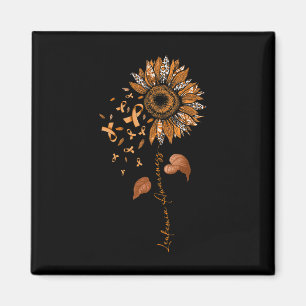 Sonnenblumen Leopard Leukämie Bewusstsein Orange B Magnet