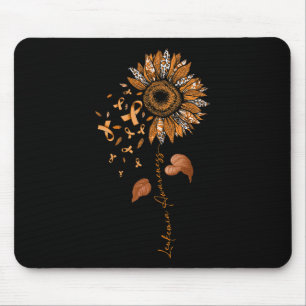 Sonnenblumen Leopard Leukämie Bewusstsein Orange B Mousepad