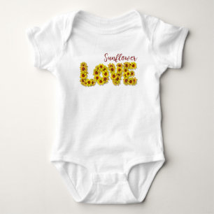 Sonnenblumen-Liebe-Baby-Body Baby Strampler