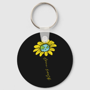 Sonnenblumen Liebe Erde Tag Retro Natur Umgebung Schlüsselanhänger
