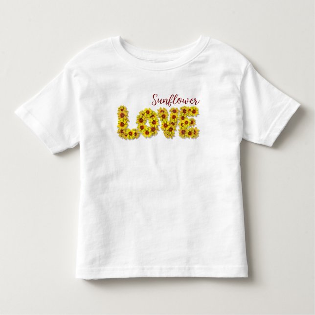 Sonnenblumen-Liebe Kleinkind-Shirt Kleinkind T-shirt (Vorderseite)