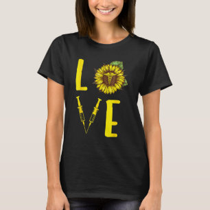 Sonnenblumen Liebe Krankenpflege Blume Vintag für  T-Shirt