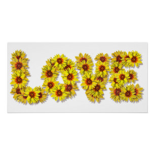 Sonnenblumen-Liebe Poster