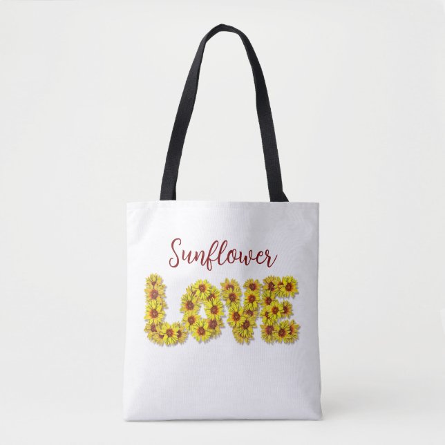 Sonnenblumen-Liebe-Tasche (Vorderseite)