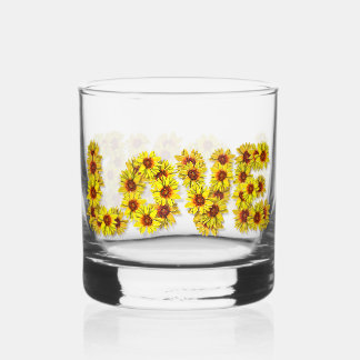 Sonnenblumen-Liebe-Whiskyglas Whiskyglas