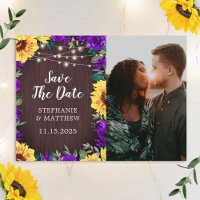Sonnenblumen Lila BlumengrenzenFoto Save the Date