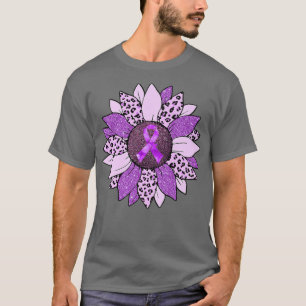 Sonnenblumen Lila häusliche Gewalt Sensibilisierun T-Shirt